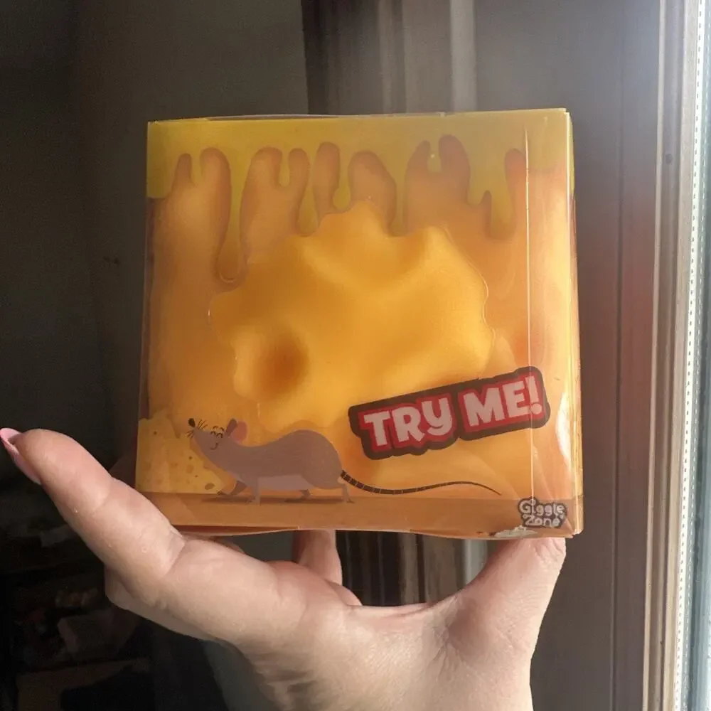 Sunny Days Giggle Zone Large Squeeze Cheese Block Squishy Sensory Fidget Stress